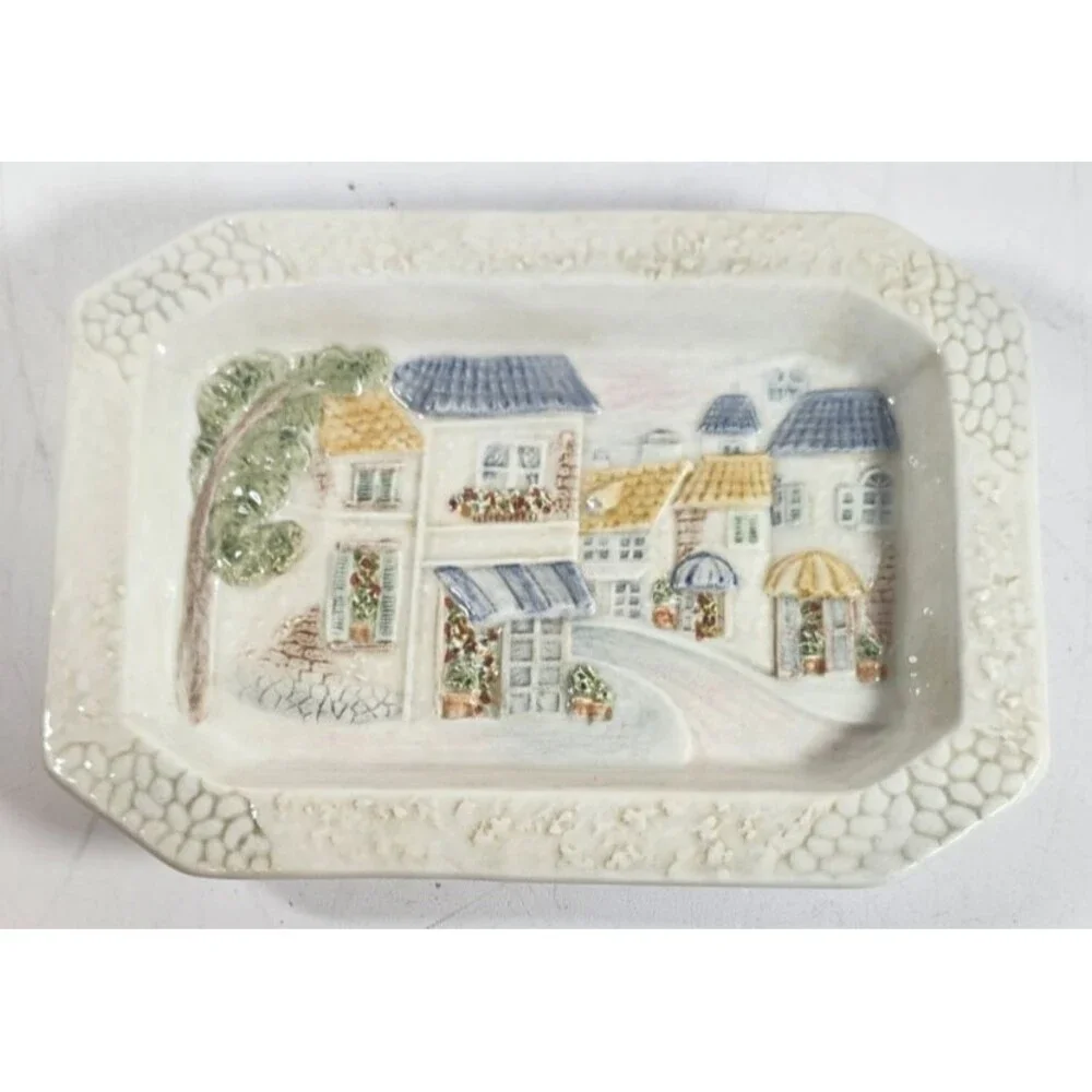 Croscill Village Square Soap Dish Bathroom Accessory New With Tag Multi Use